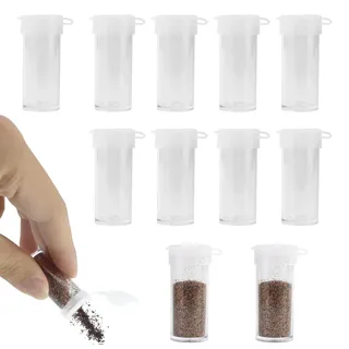 JRSHIRLEYLTD 11-Stück mini salzstreuer klein mit deckel für unterwegs Tragebare Salt Shakers für gewürzset, Small Kleine Dewürzstreuer Universal reise salz und pfefferstreuer Camping,6g