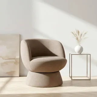 otto home Drehsessel ZAZZA feiner Struktur-Bezug 69 x 71 x 70,5 cm taupe drehbar