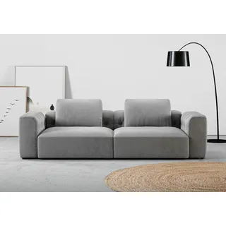 Home affaire 2,5-Sitzer »Cushid« Modulsofa, bestehend aus 2 Teilen, Breite 268 cm, silberfarben