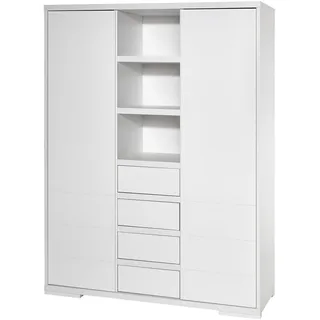 Schardt Kinderkleiderschrank MAXX 191 x 139 x 53 cm Holz lackiert weiß