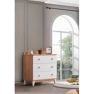 Kommode Designer Luxus Kommoden Möbel Holz hoch Weiß Modern Sideboard - Weiß