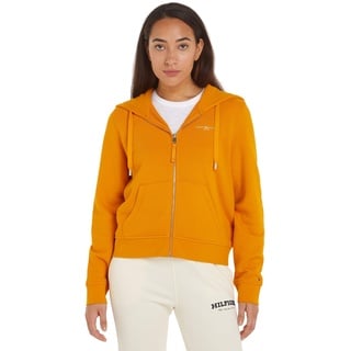 Tommy Hilfiger Damen Hoodie mit Reißverschluss 1985 Zipper, Orange (Rich Ochre), M