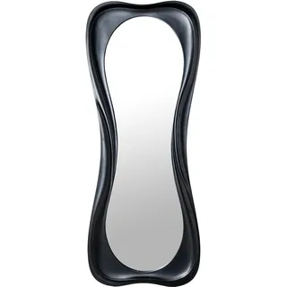 Standspiegel in Form aus MDF-Holz, schwarz lackiert, 70 x 4 x 175 cm