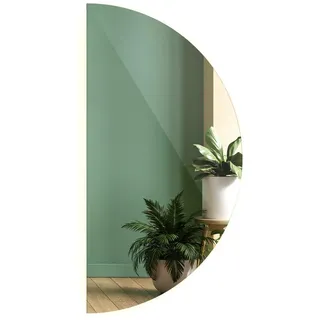 Tulup Led, Blaugrau, Glas, 40x80x2.4 cm, Spiegel, Wandspiegel