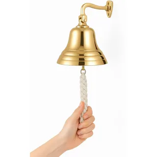 ACL Bar Home Pub Zubehör Handtürklingel - Wandmontierte Bar-Türklingel Nautische Dekorationen - Einzigartige Messing-Türklingel mit Lauten und knackigen Klängen Ideal für Weihnachten, 6-Zoll-Pub