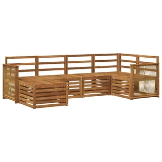vidaXL Outdoor-Sofagarnitur 5 stk. Natur Massivholz Akazie - Braun