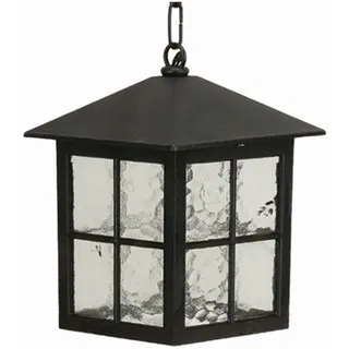 Rustikale Außenlampe Schwarz IP43 regengeschützt E27 Haus Garten Pendelleuchte