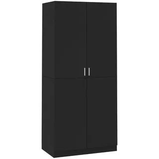 vidaXL Drehtürenschrank 90 x 200 x 52 cm schwarz