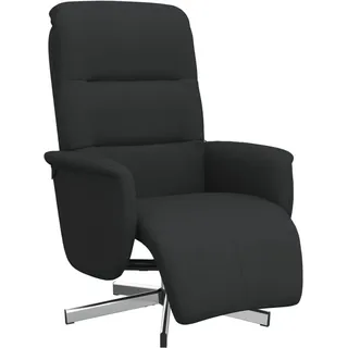 vidaXL Relaxsessel mit Fußteil Schwarz Stoff