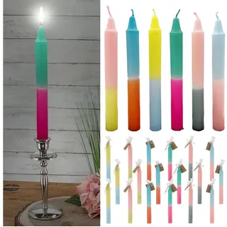 Cepewa Stabkerze Colorful 24 St. 2x19 cm bunt