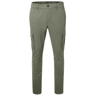 Cargohose PIERRE CARDIN "PC-Cean", Herren, Gr. 36, Länge 32, dusty olive, Web, Obermaterial: 97% Baumwolle, 3% Elasthan, unifarben, bequem lang, Hosen Cargohose, mit hohem Komfort dank Stretch für Alltag und Freizeit