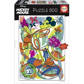Educa - Mickey Mouse und Seine Freunde | 500-teiliges Kinderpuzzle | Maße: 48 x 34 cm | Ab 11 Jahren (20597)
