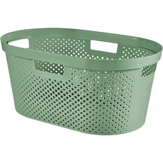 Bild Wäschekorb, 40 l, recycelter Kunststoff, Grün, M