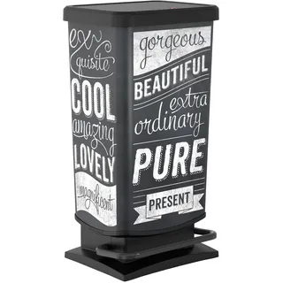 Rotho Paso Treteimer 40 l Schwarz