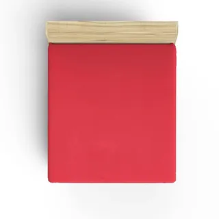 Spannbettlaken, 160 x 200 cm, Zinnoberrot