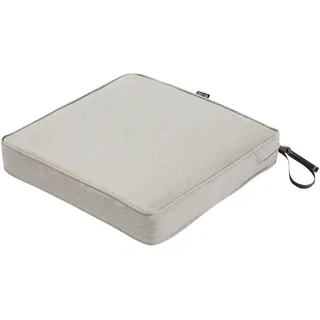 Classic Accessories Montlake Wasserabweisendes Sitzkissen für den Außenbereich, quadratisch, 48,3 x 48,3 x 7,6 cm, Terrassenmöbel, Stuhlkissen, grau meliert, Outdoor-Kissenbezug