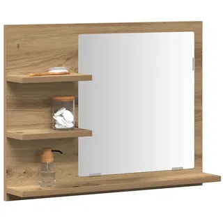 vidaXL Badspiegel mit Ablagen Artisan-Eiche 60x10,5x45 cm