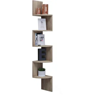 VCM Eckregal Mintis 19,6 x 19,6 x 123,6 cm Sonoma Eiche