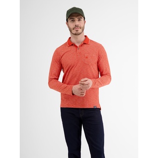 LERROS Langarm-Poloshirt »LERROS Langarmpolo, gestreift« Lerros LAVA RED S