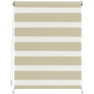 Lichtblick Duo Rollo / Doppelrollo Klemmfix 90 x 220 cm verspannt creme