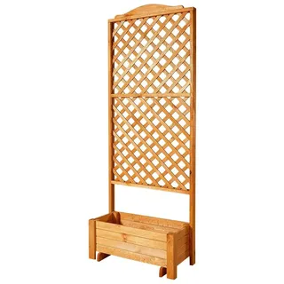 Promadino Romantica Spalier mit Pflanzkasten 80 x 38 cm Braun