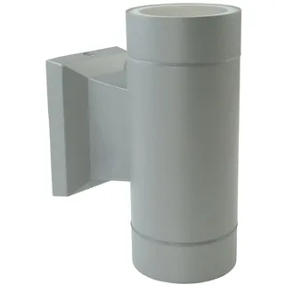 Gtv Fassadenleuchte 2xGU10 IP54 grau Wand Lampe Innen Außen up-Down-Beleuchtung BALEO MINI GTV LD-BA2GU10-0M