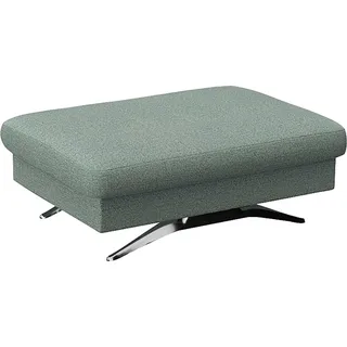 flexlux Pouf »Glow Sitzhocker, Polsterhocker« Hocker mit Stauraum, Fuß Alu blau