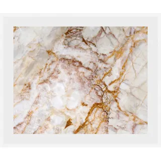 Bild QUEENCE "Christopher", gold (farbe rahmen: weiß, farbe bild(er): goldfarben), B:50cm H:40cm, Acrylglas, Holz, Papier, Bilder, Bild, HD Premium Poster-Druck inkl. Holzrahmen