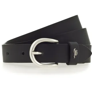 Ledergürtel MUSTANG, Damen, Gr. 85, schwarz, Rindsleder, unifarben, Gürtel Ledergürtel, Pull-Up-Leder mit Vintagecharakter, in schmaler Form, 2,5 cm