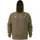 Fleece Kapuzenjacke Marine OD Green/Weiß XL