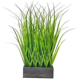 Ambia Home Dekogras , Grün , Metall, Kunststoff , 90 cm , Dekoration, Blumen & Blumentöpfe, Dekogras