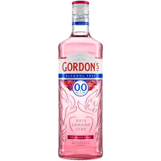 Gordon's Premium Pink 0,0 % Alkoholfrei, Gin-Alternative, Erfrischend lecker, Himbeer- und Erdbeergeschmack, 0,0 % vol, 700 ml Einzelflasche