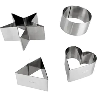 Ibili Ornament-Set 4 Formen, Edelstahl, Silber - Silber