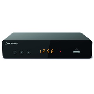 STRONG - Full HD Dual Tuner TNT Decoder - SRT8222 - Recorder Funktion - Kompatibel mit HEVC265 & Dolby Digital Plus Standards - HDMI, SCART, USB - Elektronische Programmanleitung - Schwarz