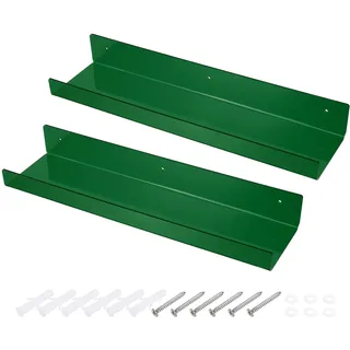 QUARKZMAN 2 Stk Wandregal Grün Schweberegal Acryl 38cm Schwebendes Bücherregal Wandmontage Ausstellungsregal Organizer für Badezimmer Schlafzimmer Wohnzimmer Raumdekoration
