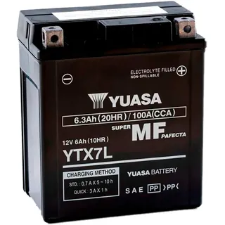 Yuasa Ytx7l Agm-batterie - Black - One Size