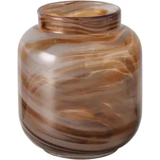 Boltze Vase Marblo Glas Ø 10,5 cm x 13,5 cm Braun