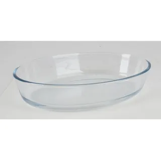 Auflaufform Backform Ofenform 2,4L Glas oval Deckel hitzebeständig -20° - 400°