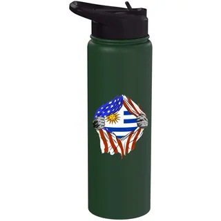 Uruguay Flagge Truhe USA Uruguayan Pride Uruguayische Wurzeln Stainless Steel Insulated Water Bottle