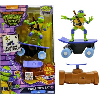 TEENAGE MUTANT NINJA Turtles | Mutant Mayhem Leonardo Turtles Fernstgesteuertes Half Pipe-Fahrzeug, Filmedition, Ninja Turtles Spielzeug und Geschenke ab 5 Jahre