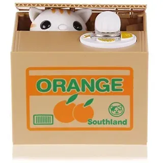 Pinkgarden Karikatur Katze Spardose für Kinder, Elektronische Automatisch Stehlende Münzbox mit Ton für Kinder Mädchen Spielzeug Geburtstag Geschenk