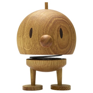 Hoptimist Bumble, Holzdeko, Wackelfigur aus Holz, Deko Skandinavisch, Deko Wohnzimmer, Schreibtisch Deko, Büro Gadgets, Tolle Kleine Geschenke, 10 x 10 x 15 cm, Large, Oak