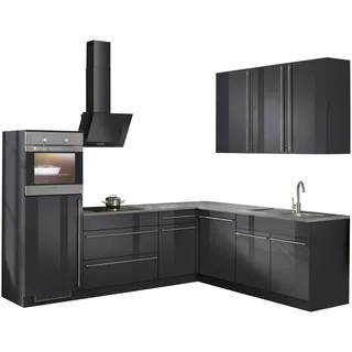 WIHO KÜCHEN Winkelküche L-Form 260 x 220 cm grau