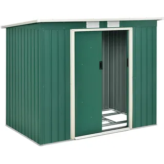 Juskys Gerätehaus 2,13 x 1,30 m Dunkelgrün