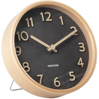 Karlsson - Tischuhr Pure - Schwarz - Ø18cm - Schwarz
