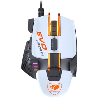 COUGAR Gaming | Gaming-Maus | 700M Evo White E-Sport – ergonomisch – optischer Pixart PMW3389 Sensor – verstellbare Handauflage – Aluminiumstruktur – Gewicht verstellbar