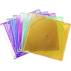 Bild von CD Hülle 1 CD/DVD/Blu-Ray Blau, Grün, Orange, Pink, Purpur Kunststoff 10St.