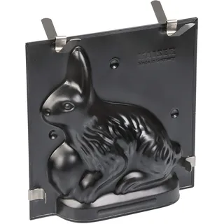 Original Kaiser 3D Backform Osterhase 0,5l, Backform Hase , Kuchenform für Ostern, Motivbackform mit Befestigungsklammern, antihaftbeschichtet, auslaufsicher, 1 - Pack, Schwarz