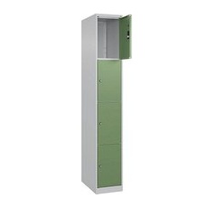 CP Schließfachschrank Classic Plus lichtgrau, resedagrün 080000-104 S10006, 4 Schließfächer 30,0 x 50,0 x 185,0 cm