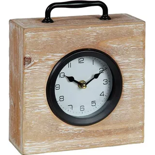 Ambiente Haus »Tischuhr holz 23cm«, schwarz,